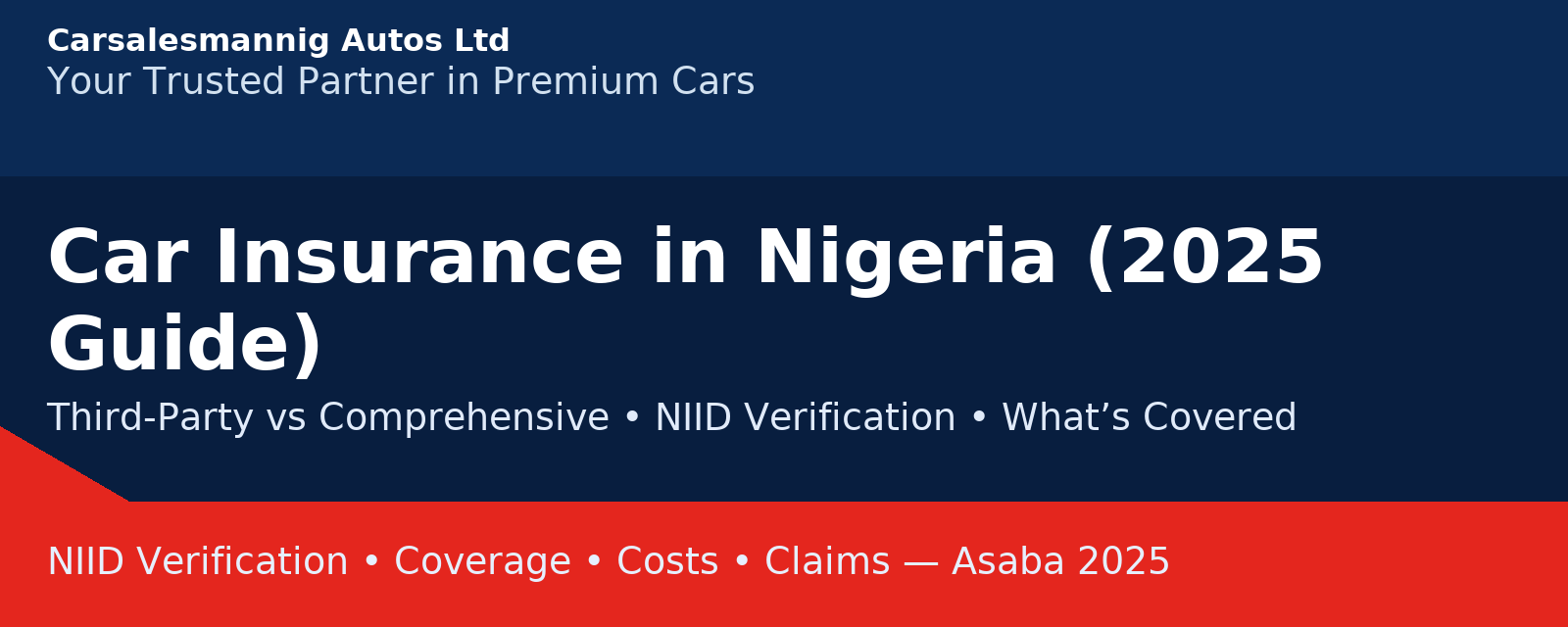 Car loan in Nigeria (Asaba 2026): bank loan, microfinance, cooperative and lease-to-own car financing options