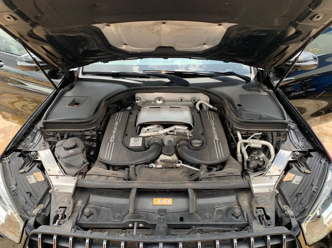 2021 Mercedes-AMG GLC63S Coupe AMG V8 engine bay for sale in Asaba